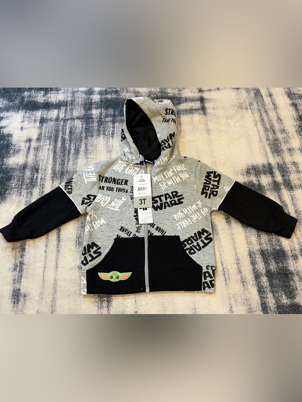 Star Wars The Child Boys Full Zip Hoodie - 3T